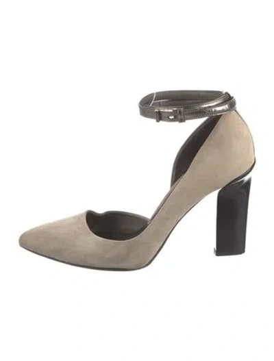Pre-owned Reed Krakoff Suede Pumps In Black/grey/neutrals