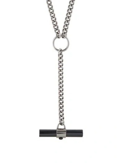 Pre-owned Reed Krakoff T-bar Lavalier Chain Necklace, 30.5" In Multi