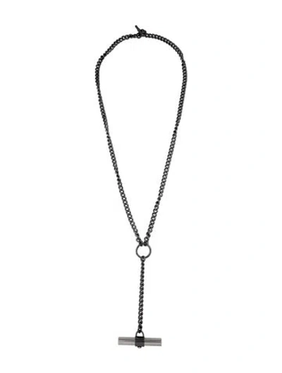 Pre-owned Reed Krakoff T-bar Lavalier Necklace, 30.5", 30.5" In Multicolor