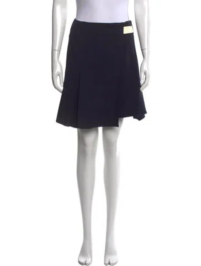 Pre-owned Reed Krakoff Virgin Wool Mini Skirt In Blue