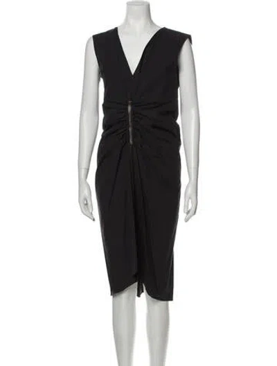 Pre-owned Reed Krakoff V-neck Midi Length Dress W/ Tags In Black