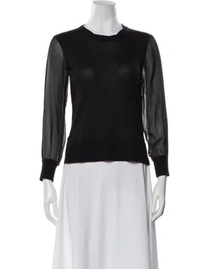 Pre-owned Reed Krakoff Wool Crew Neck Top In Black