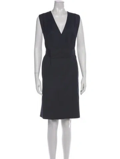 Pre-owned Reed Krakoff Wool Knee-length Dress In Gray
