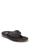 Reef Anchor Flip-flop Sandal In Black/silver