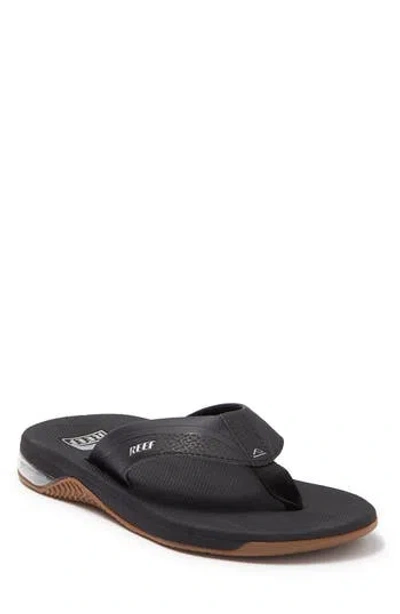 Reef Anchor Flip-flop Sandal In Black/silver