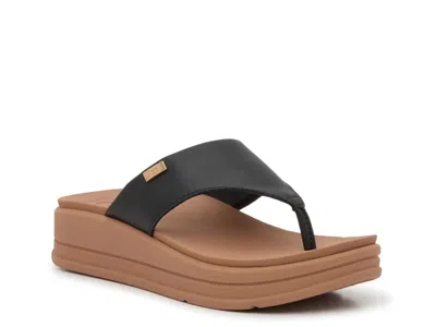 Reef Aura Wedge Sandal In Black
