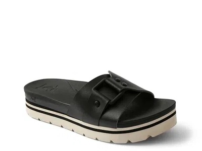 Reef Banded Horizon Buckle Slide Sandal In Black