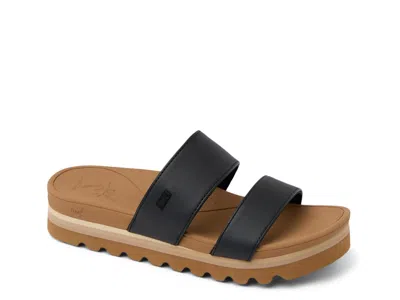 Reef Banded Horizon Hi Wedge Sandal In Black