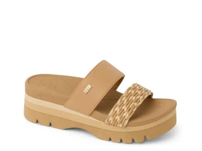 Reef Banded Horizon Platform Sandal In Brown