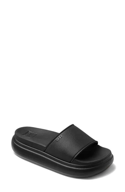 Reef Bondi Platform Slide Sandal In Black/ Black