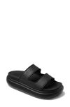 Reef Bondi Platform Slide Sandal In Black/black