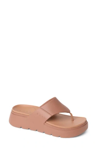 Reef Cali Laguna Platform Flip Flop In Brown