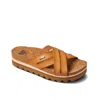 Reef Cushion Bloom Hi Slide Sandal In Brown