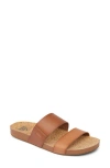 Reef Cushion Bounce Vista Slide Sandal In Espresso Duo