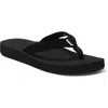 Reef Sandy Love Womens Flip-flops Wedge Thong Sandals In Black/black