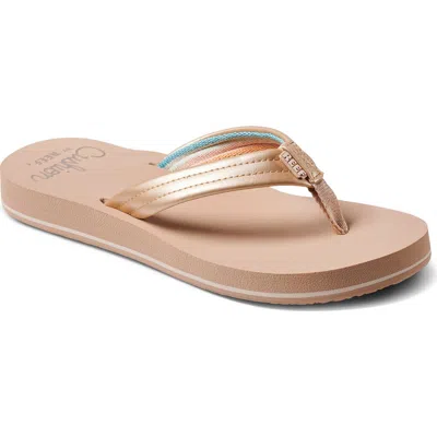 Reef Cushion Breeze Flip Flop In Gold