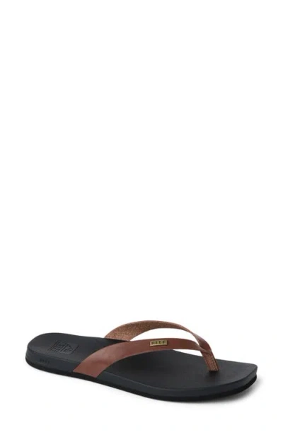 Reef Cushion Lune Flip Flop In Black