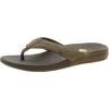 Reef Cushion Lux Mens Leather Thong Flip-flops In Brown