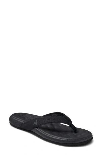 Reef Cushion Melody Flip Flop In Black/black
