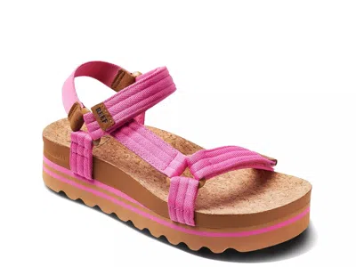 Reef Cushion Rem Hi Platform Sandal In Pink