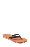 Reef Cushion Sands Flip Flop In Black/ Tan