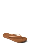 Reef Cushion Slim Flip Flop In Natural