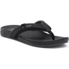Reef Phantom Ii Mens Laceless Synthetic Flip-flops In Black/grey/black
