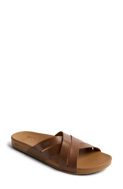 Reef Cushion Spring Bloom Slide Sandal In Chocolate