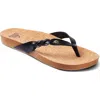 Reef Cushion Twist Court Flip Flop In Black