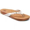 Reef Cushion Twist Court Flip Flop In White