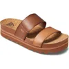 Reef Cushion Vista Hi Platform Slide Sandal In Espresso Duo
