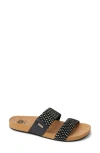Reef Cushion Vista Hi Slide Sandal In Black