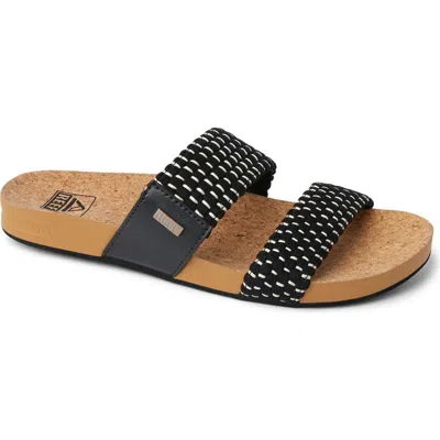 Reef Cushion Vista Hi Slide Sandal In Black