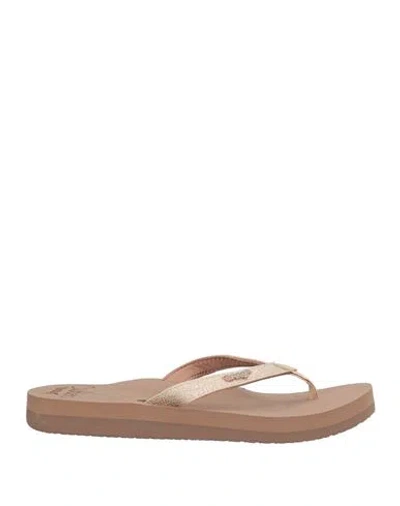Reef Cushion Woman Thong Sandal Beige Size 7 Synthetisches Material