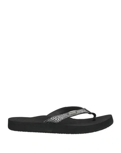 Reef Cushion Woman Thong Sandal Black Size 6 Synthetisches Material