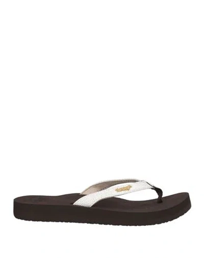 Reef Cushion Woman Thong Sandal White Size 6 Synthetisches Material