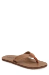 Reef Faherty X Draftsmen Flip Flop Shoes In Bronze Brown