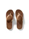 Reef Faherty X  Drift Away Flip Flop Shoes In Dark Brown