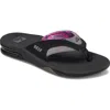 Reef Fanning Flip Flop In Black/ Grey