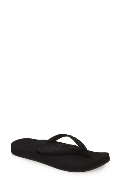 Reef Ginger Flip Flop In Black/ Black