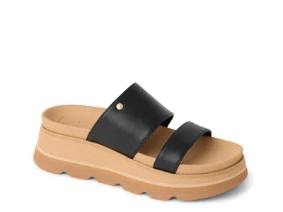 Reef Horizon Hi Luxe Wedge Sandal In Black