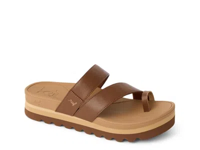 Reef Horizon Hi Strappy Platform Sandal In Brown