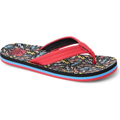 Reef Kids' Ahi Flip Flop In Animal Print