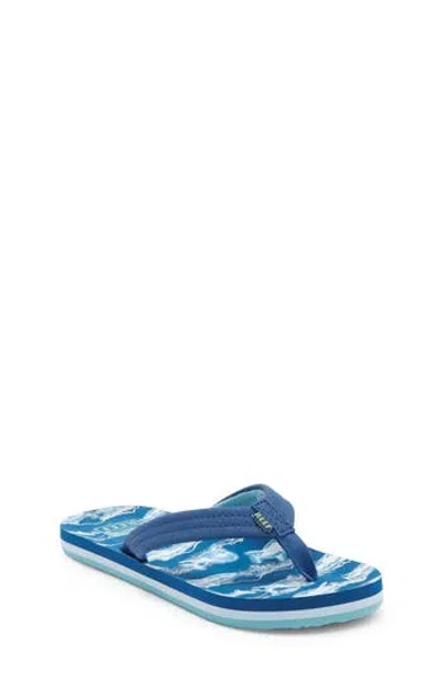 Reef Kids' Ahi Flip Flop In Blue