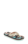 Reef Kids' Ahi Flip Flop In Neon Monstera