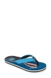 Reef Kids' Ahi Flip Flop In Sharky Ocean