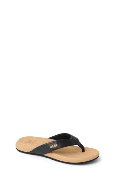 Reef Kids' Cushion Harmony Flip Flop In Black