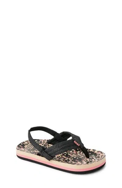 Reef Kids' Little Ahi Flip Flop In Black