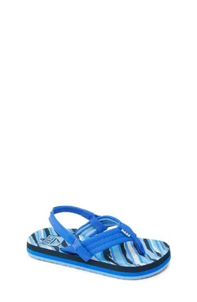 Reef Kids' Little Ahi Flip Flop In Blue