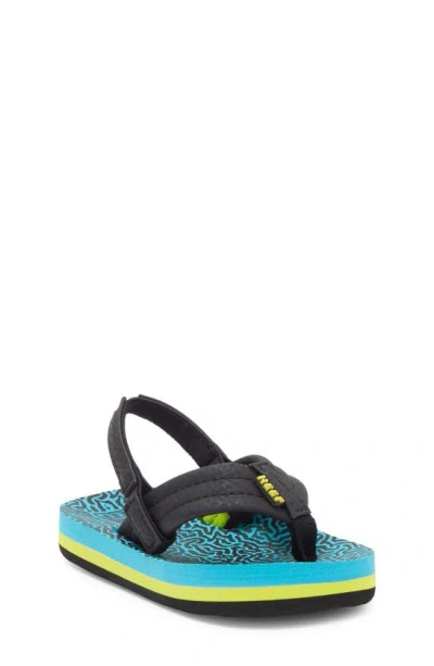 Reef Kids' Little Ahi Flip Flop In Blue Coral